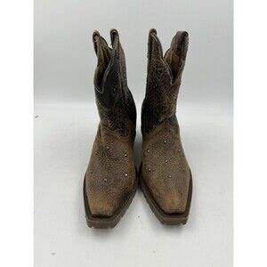 Womens Brown Studded Beaded Mid Leather Ariat Boots size 7 SAMPLE NOT FOR RESALE